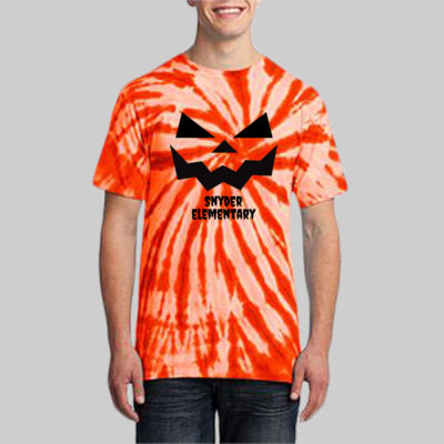 Adult Tie-Dye T-Shirt - Jack O Lantern - Black Thumbnail