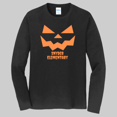 Adult Long Sleeve Shirt - Jack O Lantern - Orange Thumbnail
