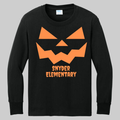 Youth Long Sleeve Shirt - Jack O Lantern - Orange Thumbnail