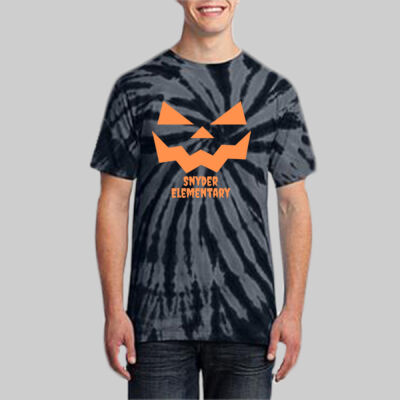 Adult Tie-Dye T-Shirt - Jack O Lantern - Orange Thumbnail