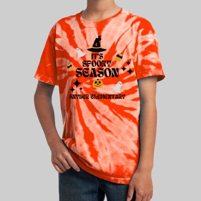 Youth Tie-Dye T-Shirt - It's Spooky Season Thumbnail
