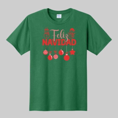 Adult T-Shirt - Feliz Festive - Red Thumbnail