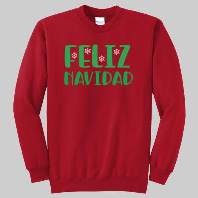 Adult Crewneck - Feliz Navidad - Green Thumbnail