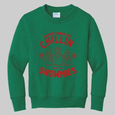 Youth Crewneck - Chillin' - Red Thumbnail