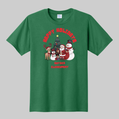 Adult T-Shirt - Happy Holidays - Red Thumbnail