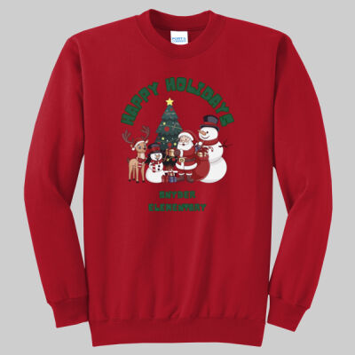 Adult Crewneck - Happy Holidays - Green Thumbnail