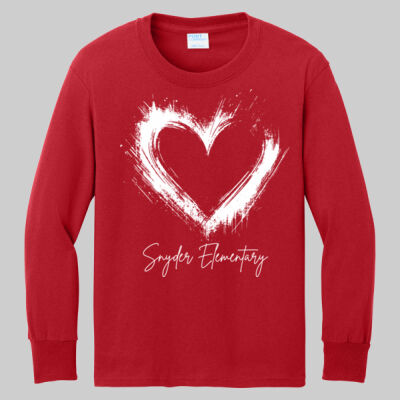 Youth Long Sleeve Shirt - Valentine's Heart Thumbnail
