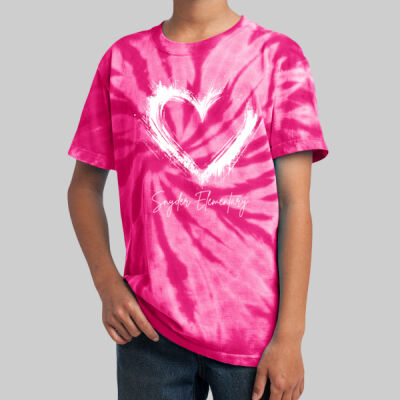 Youth Tie-Dye T-Shirt - Valentine's Heart Thumbnail