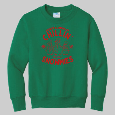 Youth Crewneck - Chillin' - Red Thumbnail